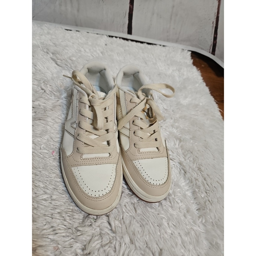 Vans Lowland Comfycush Sport White /Grey Leather Size M 5.5 W 7